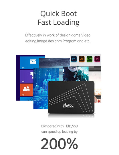 Netac SATA SSD Internal Solid State Drive – 128GB to 4TB HD SSD Disk for Laptops & PCs