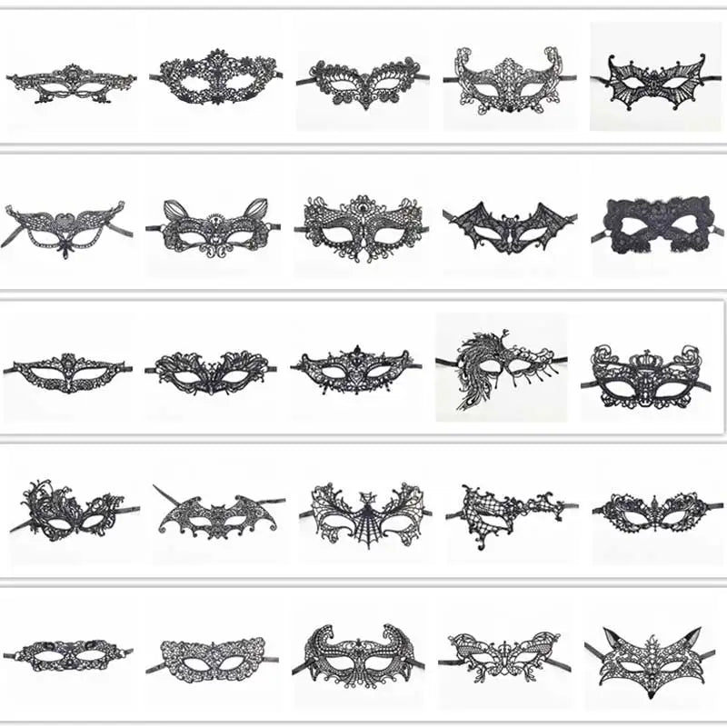 Sexy Lace Eye Mask for Women — Venetian Masquerade, Halloween & Carnival Half-Face Cosplay Party Mask