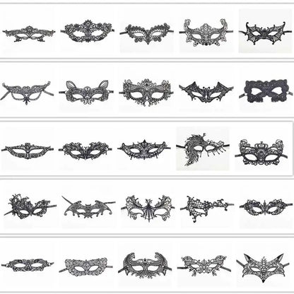 Sexy Lace Eye Mask for Women — Venetian Masquerade, Halloween & Carnival Half-Face Cosplay Party Mask