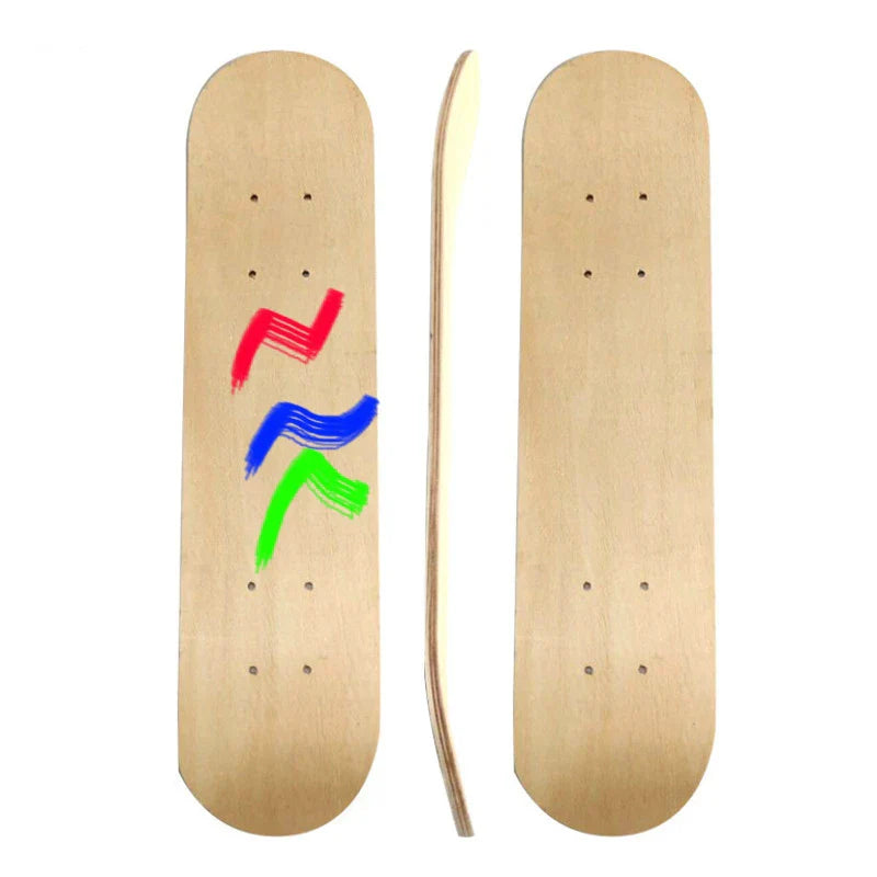 43cm Maple Skateboard Deck – Blank DIY Hand-Painted Decorative Board for Adults & Kids, Double Rocker