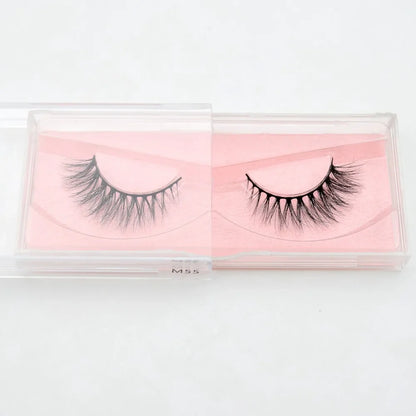 Visofree 3D Mink Eyelashes – Thick Handmade Full Strip Cruelty-Free False Lashes for Makeup M56