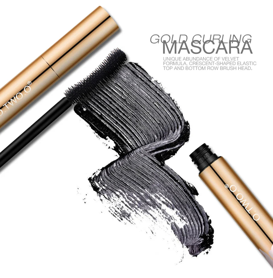 O.TWO.O 3D Fiber Thick Lengthening Mascara – Long Black Lash Eyelash Extension with Brush, Professional Eye Cosmetics