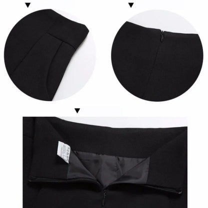Spring Summer Women's Casual High Waist A-line Shorts - Loose Wide Leg Chiffon Shorts, Chic Black White Suit Shorts