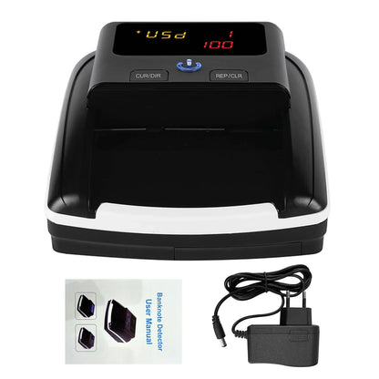 Bisofice Portable Mini Money Counter – Automatic Bill Counter with UV/MG/IR Counterfeit Detection & Paper Quality Check