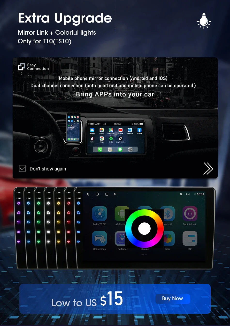 Srnubi 2DIN Car Radio Android 12 – Universal 7"/9" CarPlay Multimedia Player for Nissan, Honda, Toyota, Lada, Volkswagen, Hyundai