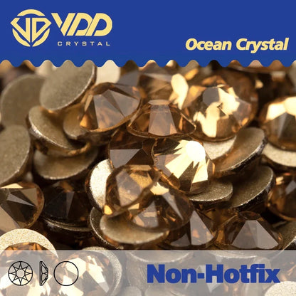 VDD Non Hot Fix Crystal Nail Art Rhinestones - 2088 Flower Flatback Gems for DIY Nail Decorations