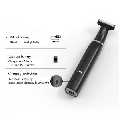 HTC Black Friday Cyber Monday Deals 2022 – Hybrid Electric Face & Body Trimmer for Men, Pubic Hair Shaver