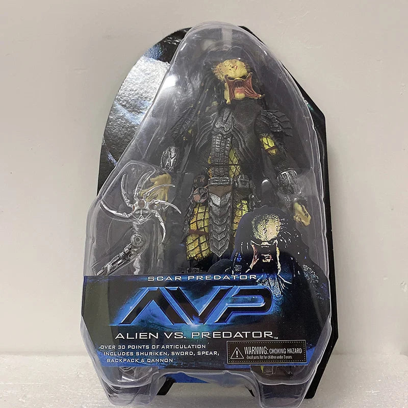 Celtic Predator Masked Action Figure — Movable Alien Toy Collectible Model for Kids and Fans