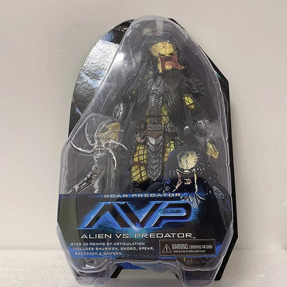 Celtic Predator Masked Action Figure — Movable Alien Toy Collectible Model for Kids and Fans