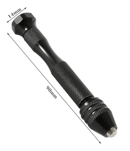 Mini Aluminum Hand Drill with Keyless Chuck – HSS Steel Twist Drill Bit for Woodworking & Manual Drilling