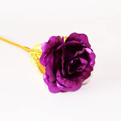 24K Foil Plated Rose Gold Rose — Valentine’s Day & Wedding Forever Love Decorative Gift