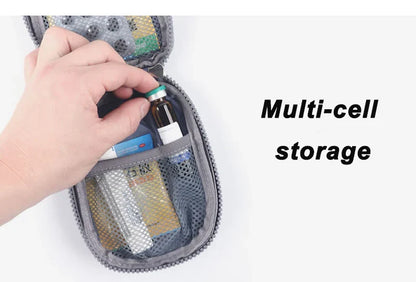Mini Portable Medicine Storage Bag — Travel First Aid Organizer for Camping, Emergency, and Survival, Pill Case