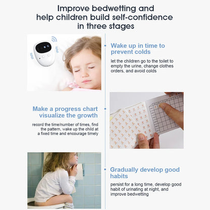 Wireless Bedwetting Alarm with Receiver - Pee Alarm for Kids, Potty Training & Elder Care (10-20M Range, Vibration Reminder)