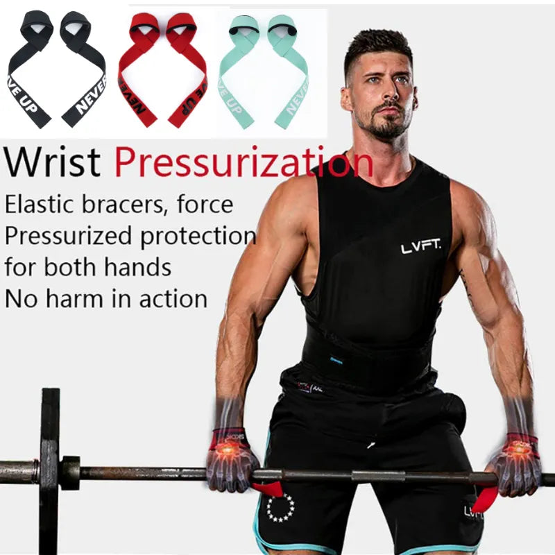 Fitness Lifting Wrist Strap Brace: Support for Weightlifting, Crossfit, Bodybuilding - Kettlebell & Dumbbell Weights Strength Workout