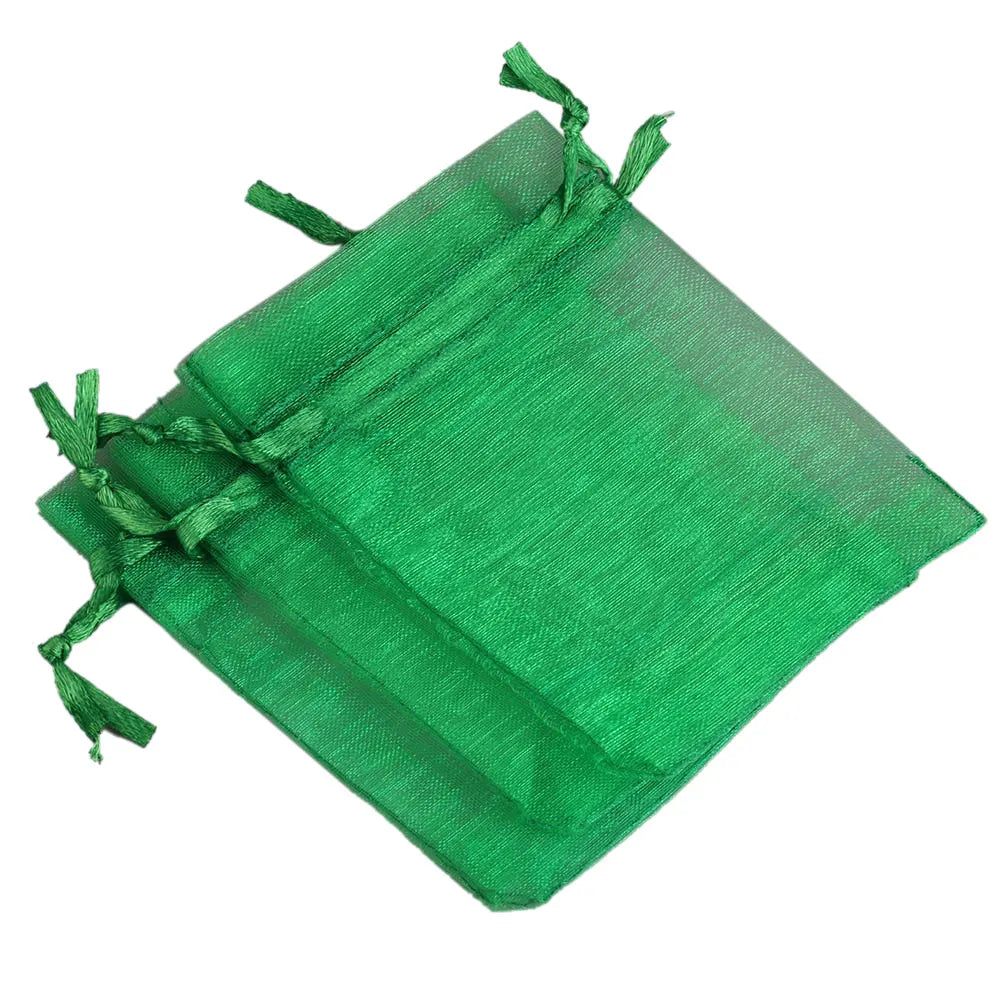 Organza Gift Bags - 50/100pcs Drawstring Jewelry Pouches 24 Colors for Wedding Christmas Candy Gift Packaging