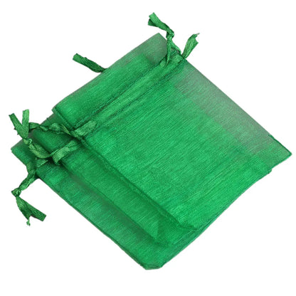 Organza Gift Bags - 50/100pcs Drawstring Jewelry Pouches 24 Colors for Wedding Christmas Candy Gift Packaging