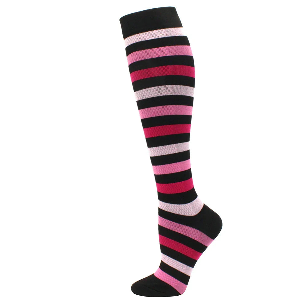 Compression Support Socks for Men & Women – Running Nursing Stockings for Edema, Varicose Veins & Blood Circulation Sports Wear
