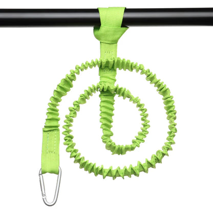Adjustable Paddle Leash — Kayak & Surfboard Ankle Rope with Elastic Lanyard and Safety Carabiner