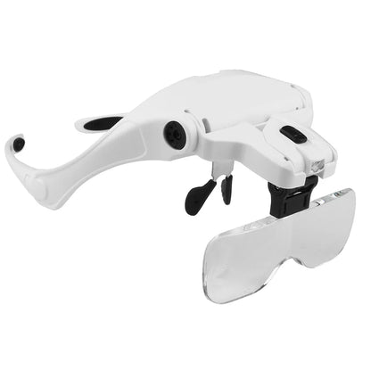 Adjustable Illuminated Magnifying Glass – 1.0X–3.5X Loupe with 2 Lights for Reading & Detail Work