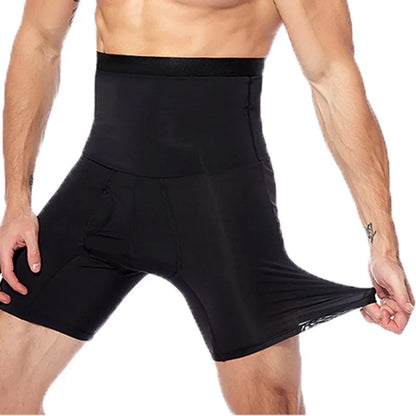 Men's Slimming Waist Trainer - High Waist Compression Body Shaper Underwear for Abdomen and Belly Control Shorts