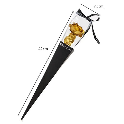 24K Foil Plated Rose Gold Rose — Valentine’s Day & Wedding Forever Love Decorative Gift