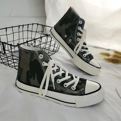 Men’s Canvas Shoes — Fashion Summer Casual Sneakers, High-Top Vulcanized Flats for Men & Women, 2023 Spring-Summer