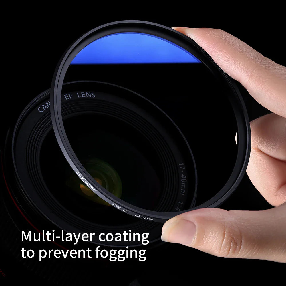 K&F Concept Ultra Slim MC UV Protection Filter — Multi-Coated HD Lens Filter (37mm to 82mm)