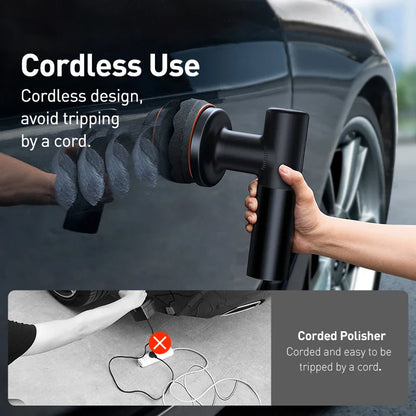 Baseus Wireless Car Polisher — Cordless Electric Waxing & Polishing Machine with Adjustable Speed for Auto Detailing