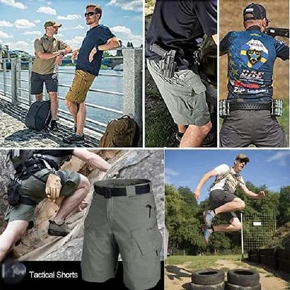Men’s Urban Military Cargo Shorts - Waterproof Tactical Camo, Breathable Quick-Dry Pants for Outdoor Summer Casual Wear