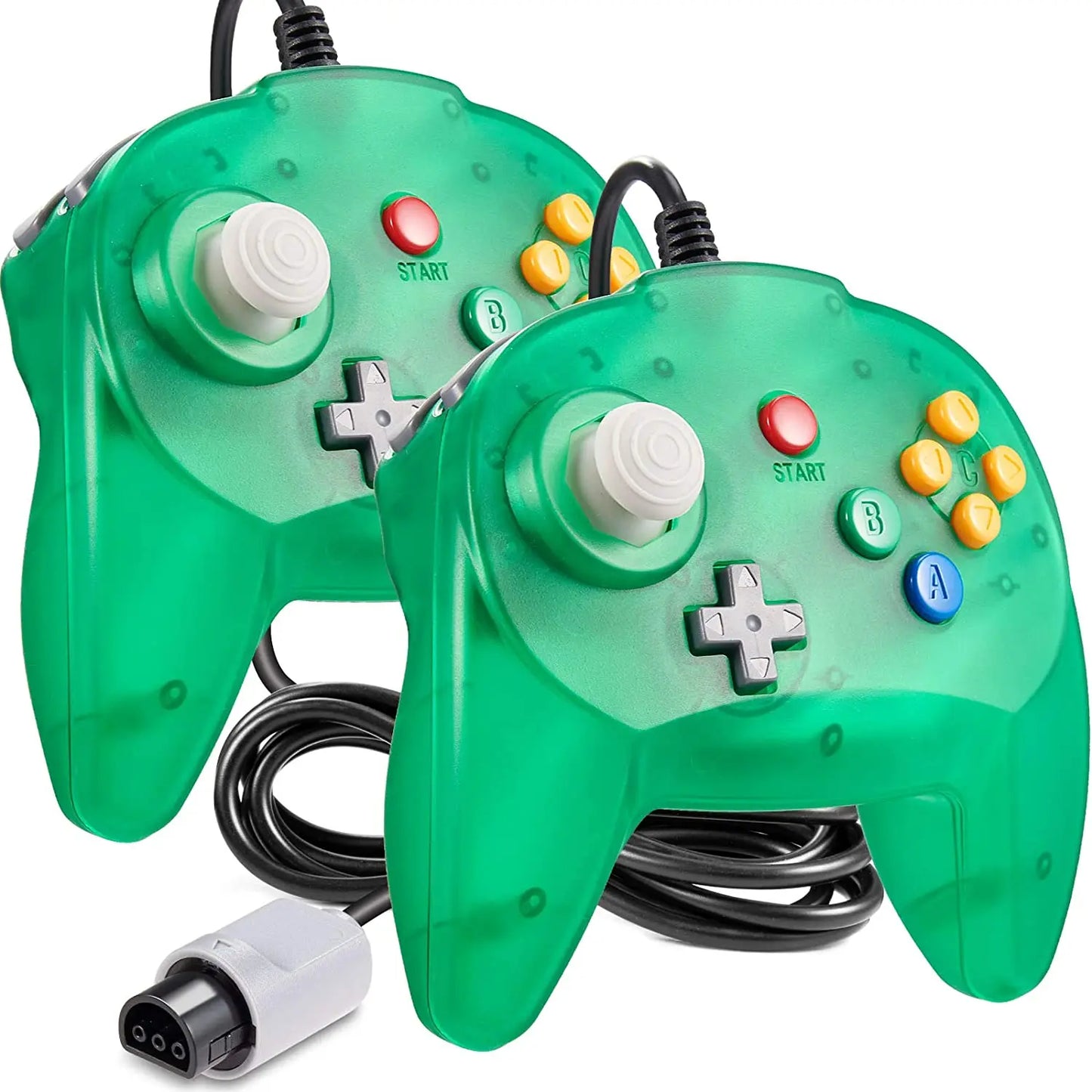 [New Version] 2-Pack N64 Mini Gamepad – Plug & Play Joystick for Nintendo 64 Console (Japan Design)