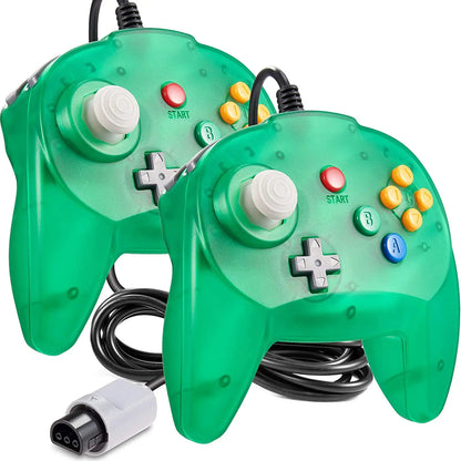 [New Version] 2-Pack N64 Mini Gamepad – Plug & Play Joystick for Nintendo 64 Console (Japan Design)