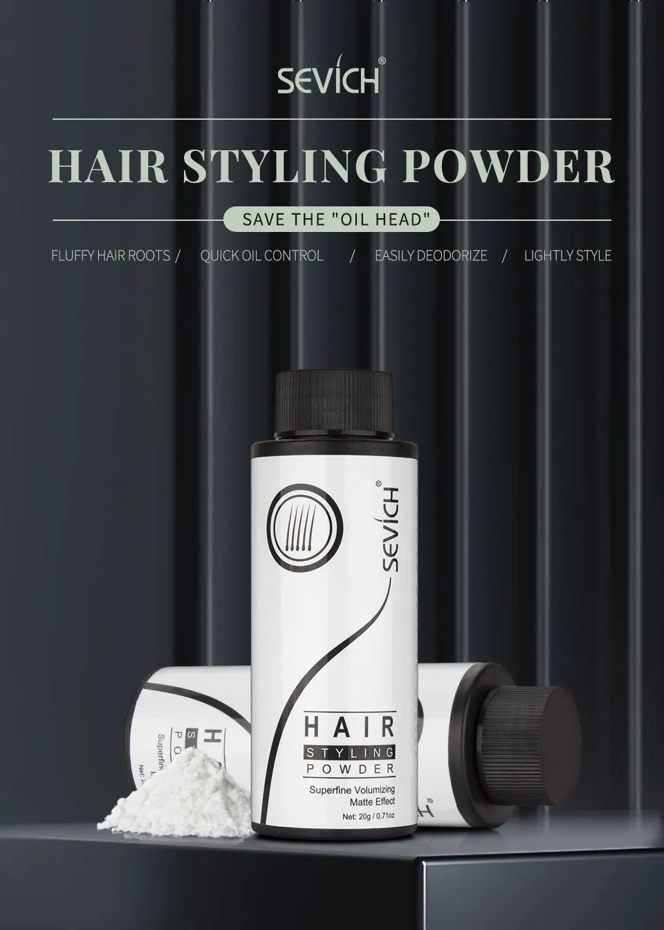Sevich Unisex Dust It Hair Powder Spray – Increases Volume & Adds Fluff for Thin Hair, Haircut Styling Hairspray