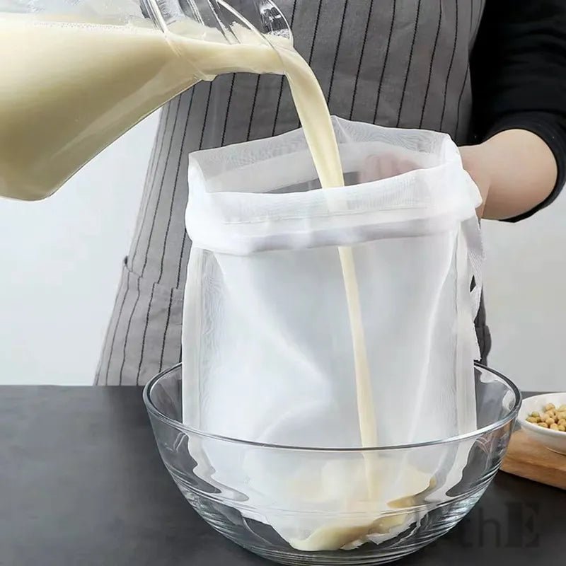 Reusable Nylon Filter Bags for Soy Milk, Wine, Nut Milk, Tea, Coffee, Oil, Yogurt, and More!