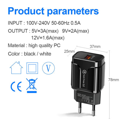 Quick Charge 3.0 USB Fast Charger 5V 3A – Universal QC 4.0 Adapter for iPhone, Samsung, Xiaomi & Tablets