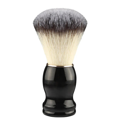 Beard Shaving Brush – Wooden Handle Bristle Hair Brush for Men, Barber Soap Foam Shave & Facial Cleaning Tool