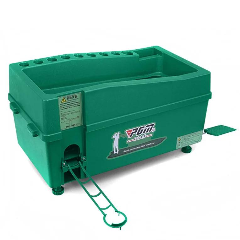 PGM Semi-Automatic Golf Ball Machine – ABS Automatic Ball Dispenser, Golf Clubs Holder, Training Service Equipment
