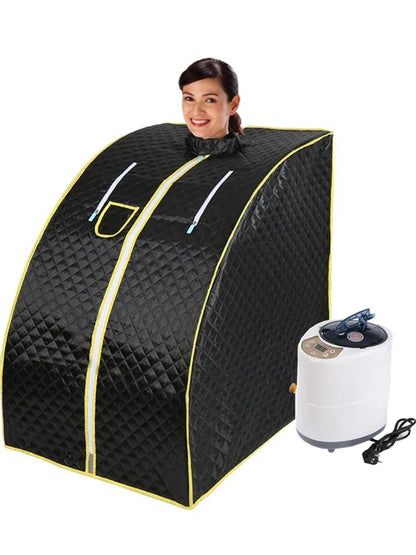 Portable Home Steam Sauna – 4L 2000W Spa Steam Bath Box with Stainless Steel Support, EU Plug
