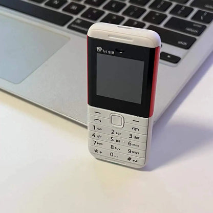 SERVO BM5310 Mini Mobile Phone — 3 SIM, 3-Standby, Auto Call Recorder, Bluetooth, Speed Dial, Magic Voice, 1.3" Display