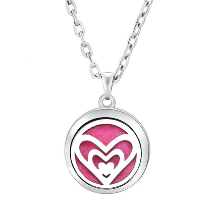 Stainless Steel Tree of Life Aromatherapy Necklace – Essential Oil Diffuser Pendant for Women