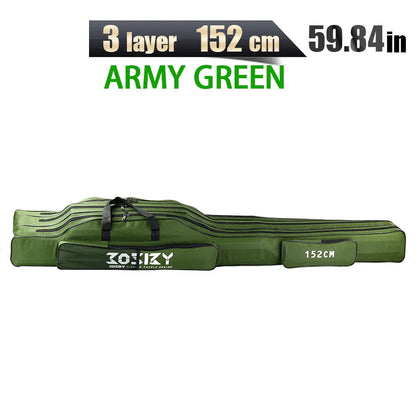 PROXPE Foldable Oxford Fishing Rod Bag – Multi-Purpose Fishing Gear Storage, 60-180cm High Quality