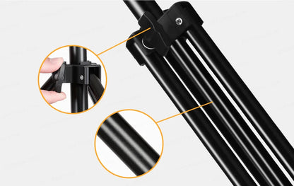 T-Shaped Adjustable Tripod Stand – Photography Backdrop Support System for Non-Woven & Muslin Backgrounds