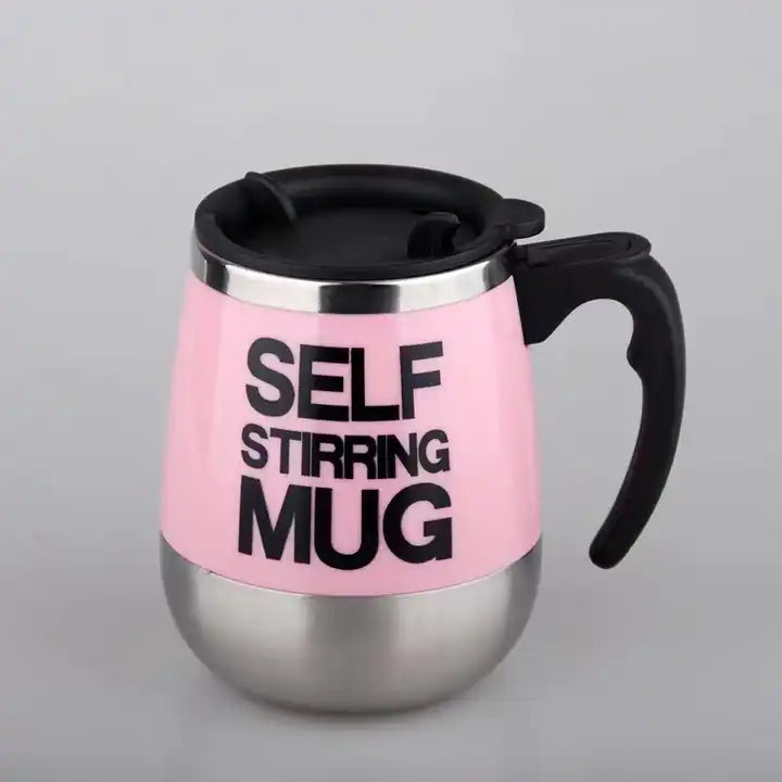 NEW!!! Stainless Steel Self-Stirring Coffee Cup with Custom Logo - Battery or Rechargeable
