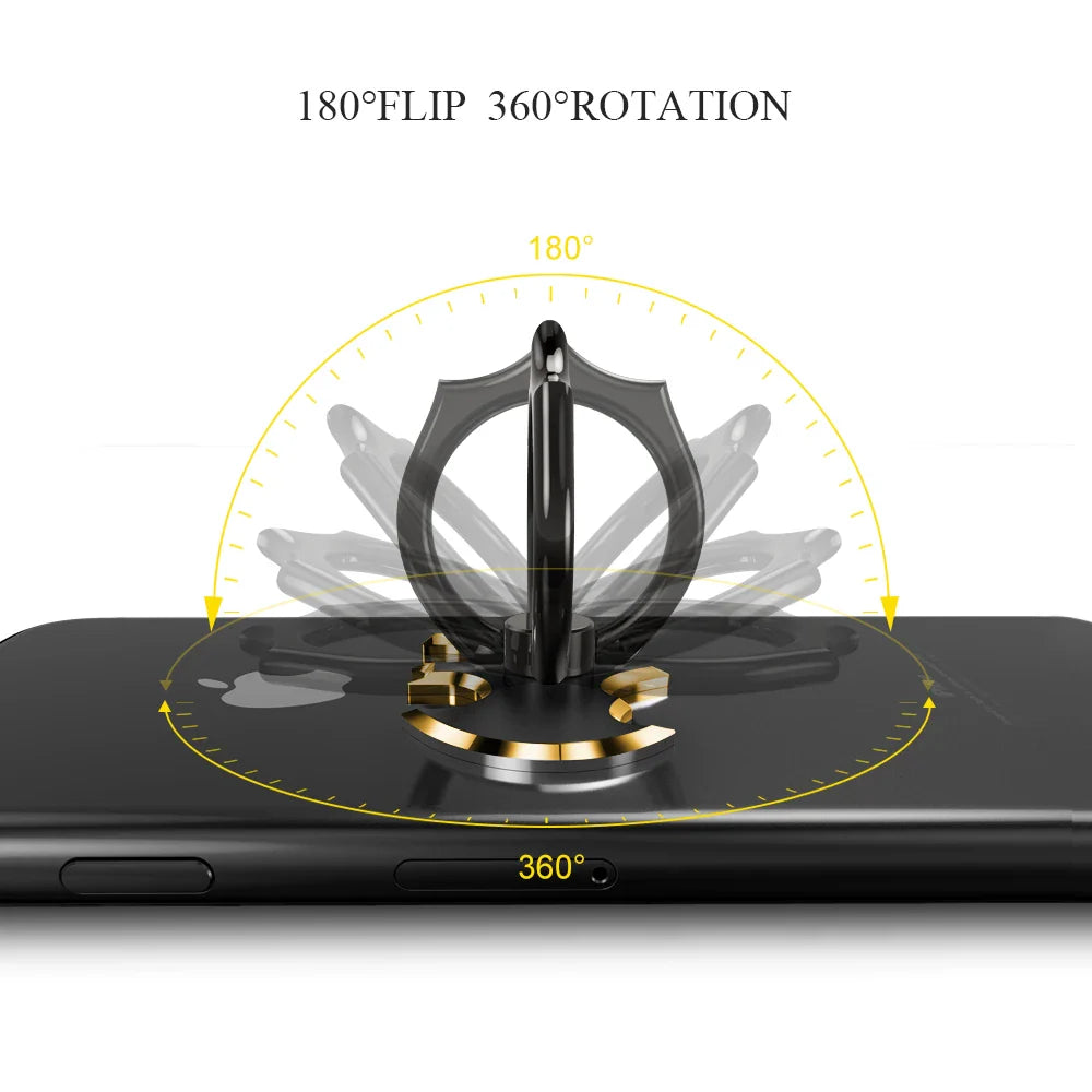 Oatsbasf Bat Finger Ring Phone Holder – 360° Rotating Metal Desktop Mobile Stand for iPhone, Xiaomi & All Smartphones Grip Mount Stand