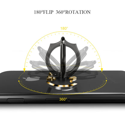 Oatsbasf Bat Finger Ring Phone Holder – 360° Rotating Metal Desktop Mobile Stand for iPhone, Xiaomi & All Smartphones Grip Mount Stand