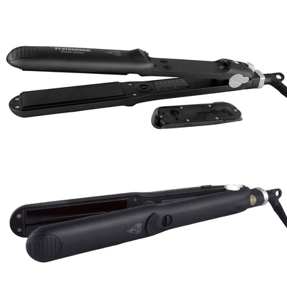 Professional Steam Hair Straightener – Ceramic Vapor Flat Iron, 450℉ Heat & Argan Oil Treatment Hair Care Tool