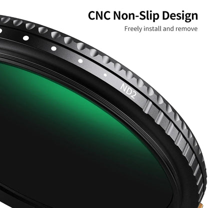 K&F Concept Variable ND Filter ND2–ND400 | HD Adjustable Neutral Density Lens Filter, 49mm–82mm