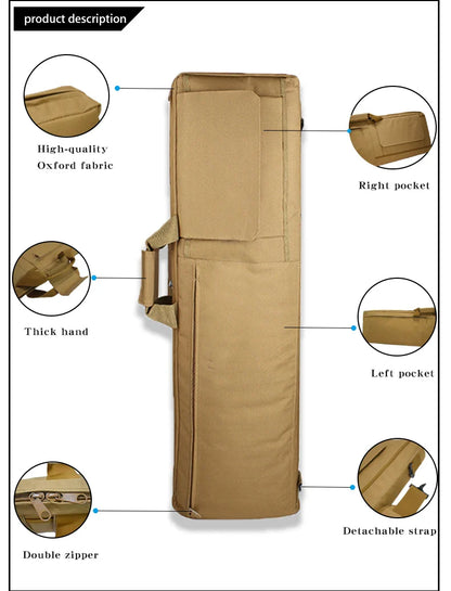 Heavy Duty Oxford Gun Bag – Cushioned Rifle Carry Case for Hunting Equipment