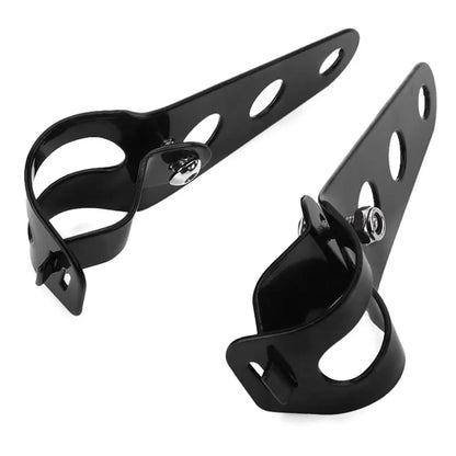 Universal Motorcycle Headlight Mount Bracket – Adjustable Fork Clamp Holder for Chopper & Motor Forks 27-48mm
