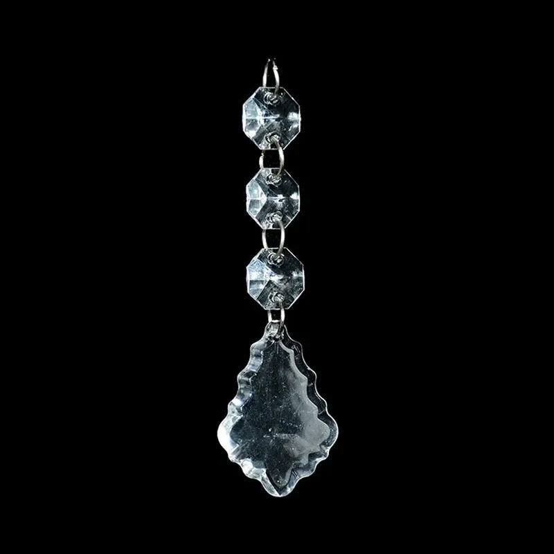 5PC Crystal Acrylic Bead Garland – Clear Chandelier Chain with Hooks for Wedding, Home DIY & Craft Decoration