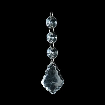 5PC Crystal Acrylic Bead Garland – Clear Chandelier Chain with Hooks for Wedding, Home DIY & Craft Decoration